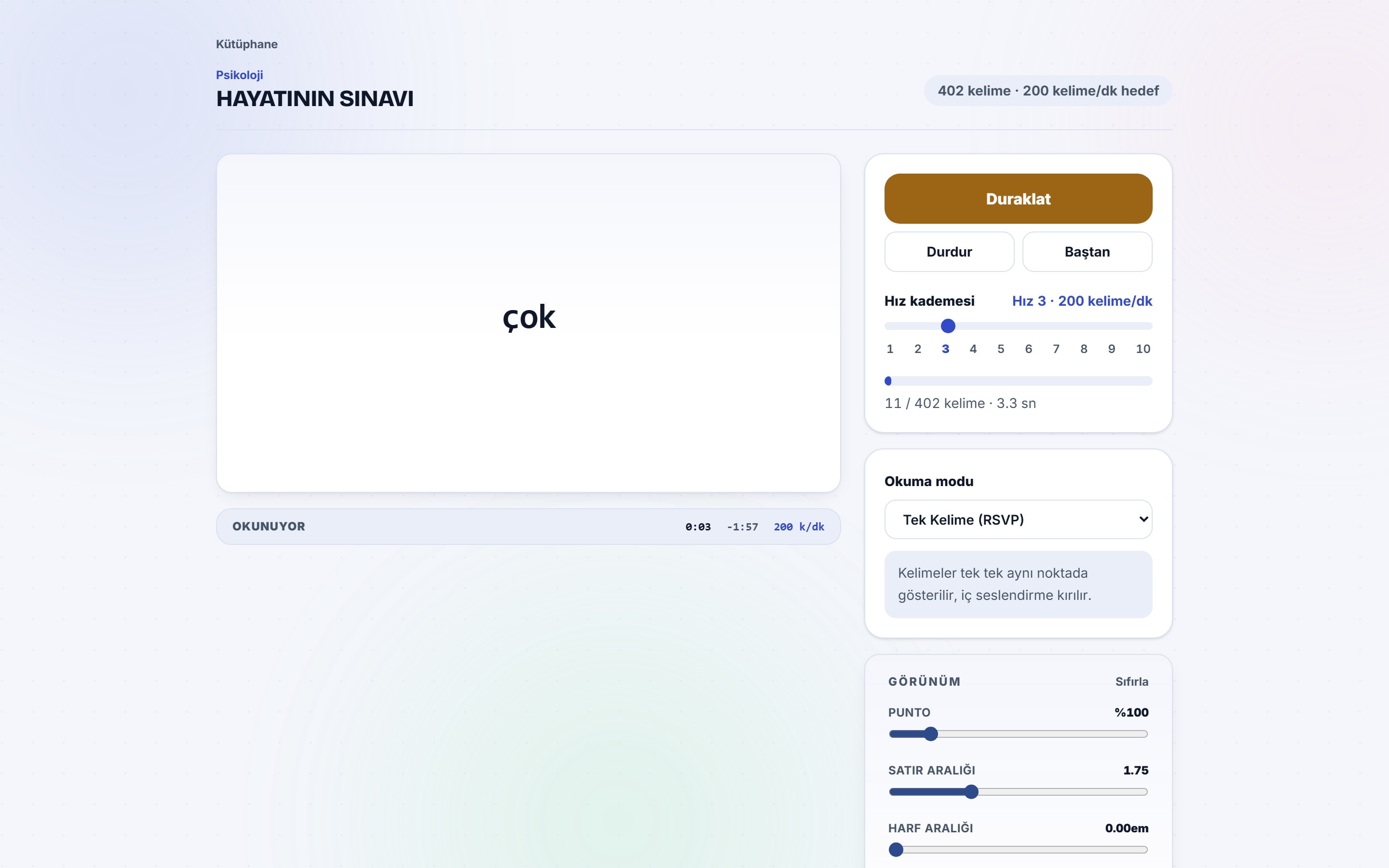 Tek kelime (RSVP)